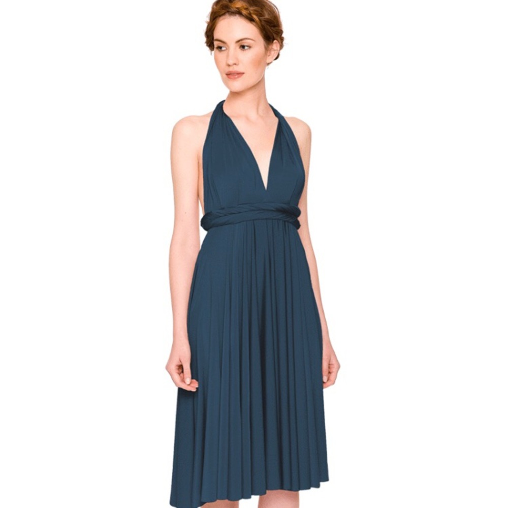 NWT Twobirds Sea Blue Short Convertible Dress Sz A